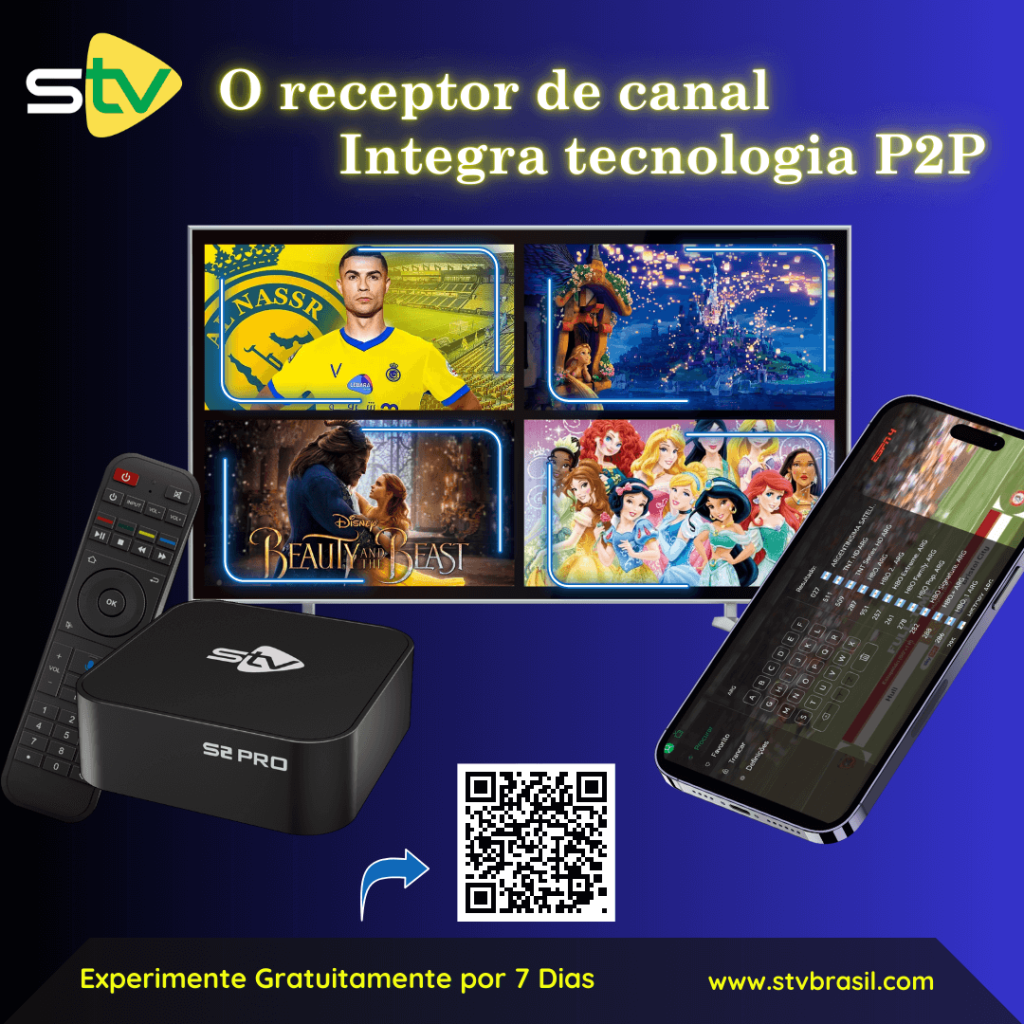 o receptor de canais STV que integra tecnologia P2P