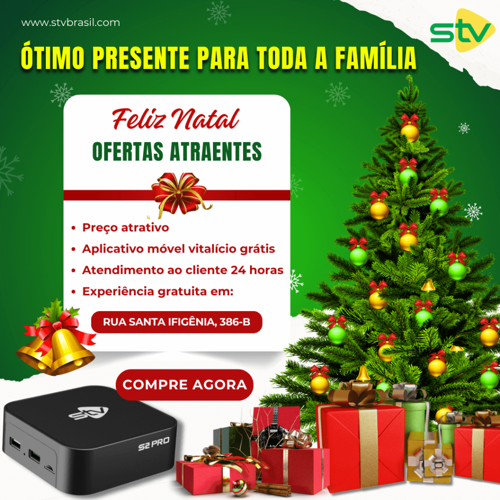 Compre o receptor de canais STV com ofertas de Natal - O presente ideal para toda a família