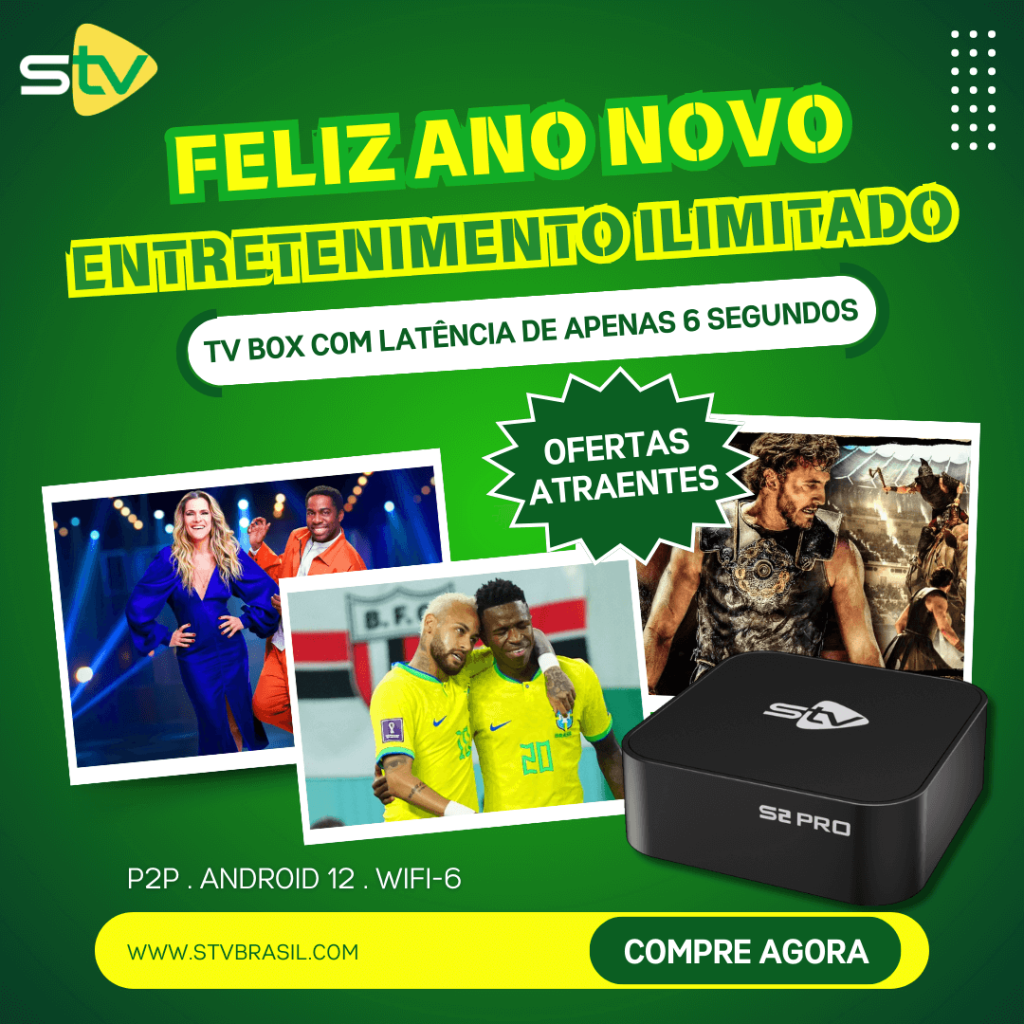 Promoção de Ano Novo: Entretenimento ilimitado com o receptor de canais com latência de 6s da STV