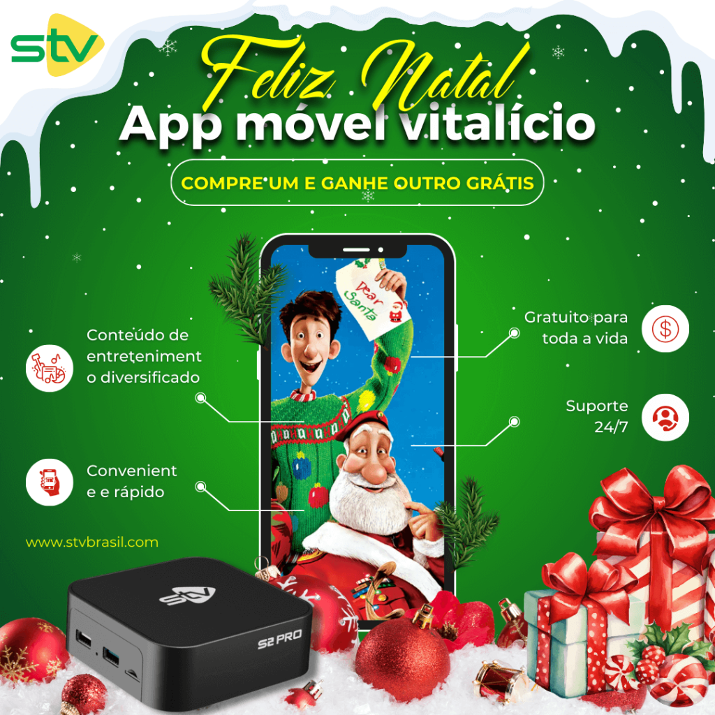 Celebre o Natal com a STV: Aplicativo móvel gratuito para toda a vida
