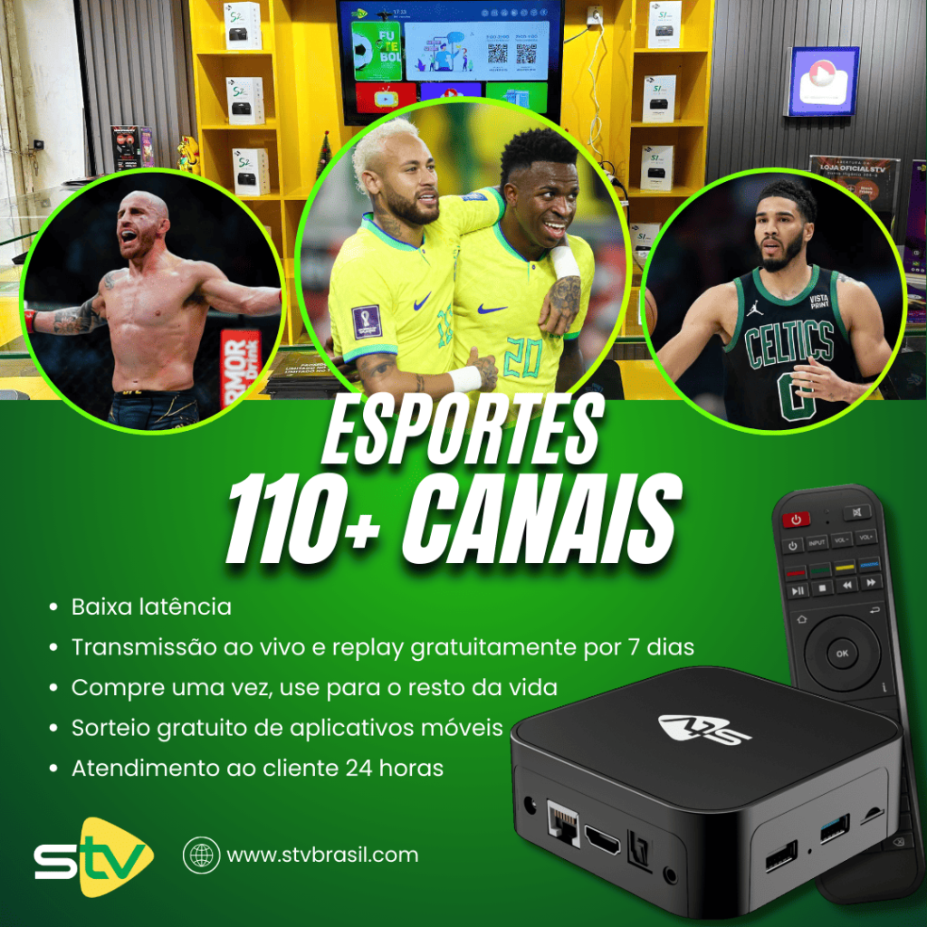O mundo dos esportes ao seu alcance com o receptor de canais STV