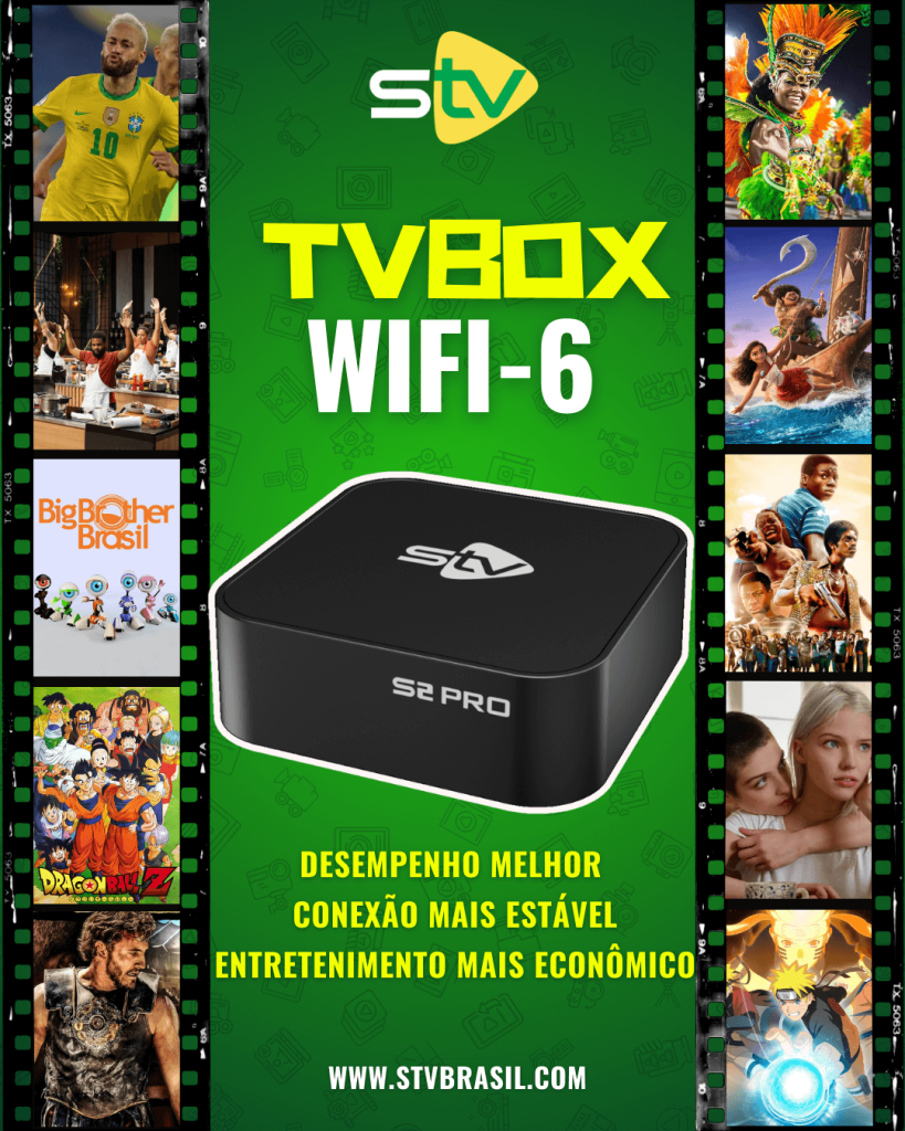 Receptor de Canais Wifi-6 STV S2 PRO: Entretenimento inteligente e econômico