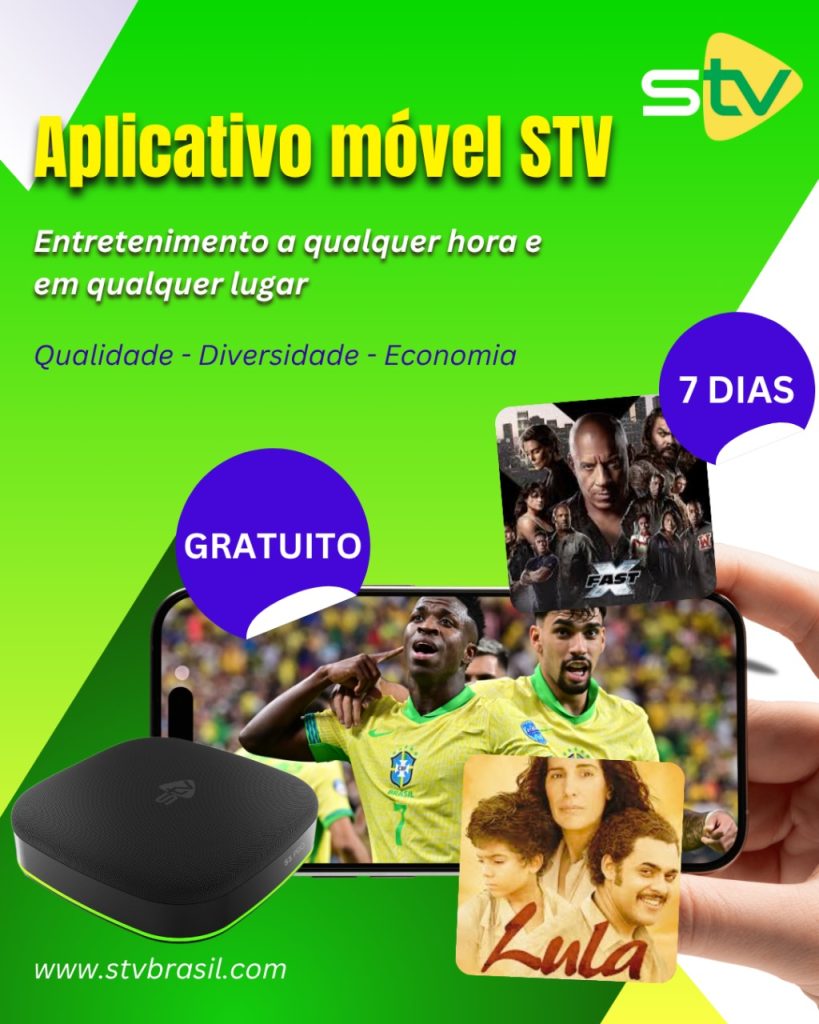 Teste grátis por 7 dias do aplicativo móvel STV – Experimente para sentir a diferença superior