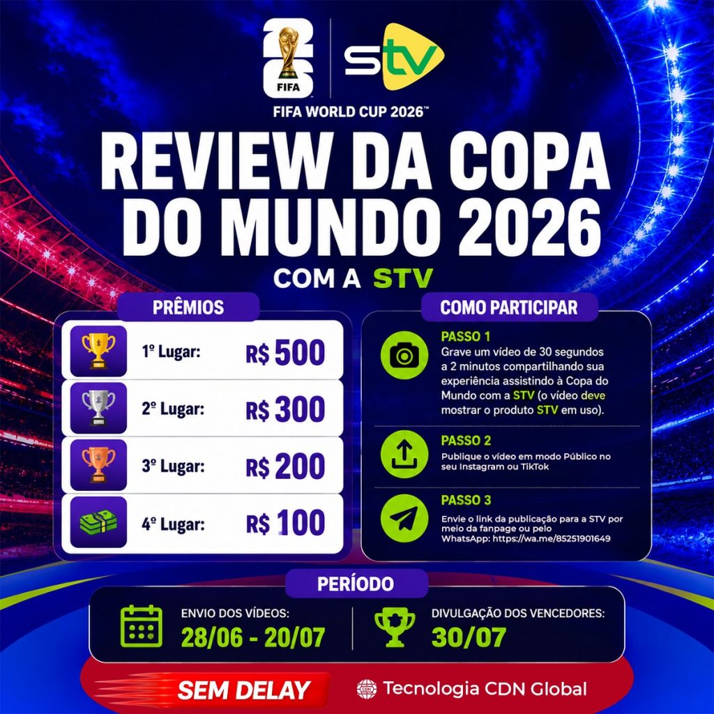 Review Copa do Mundo 2026 com a STV — Assista ao Melhor do Futebol e Fature R$ 500